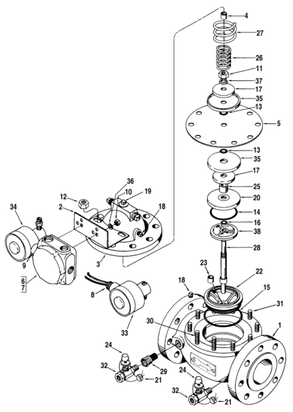 210 Digital Valve 4in Parts List